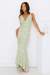 Pretty Haze Maxi Dress Sage