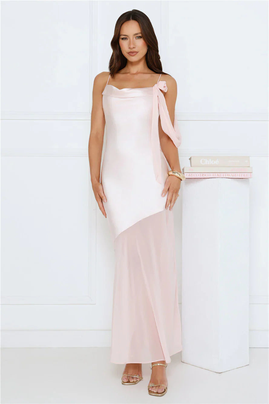 Proposal Satin Maxi Dress Pink