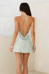 Poolside Glimmer Mini Dress White